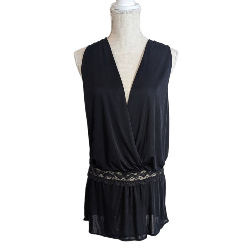 Victoria's Secret Black Open Back Tunic Top